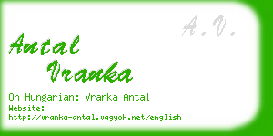 antal vranka business card